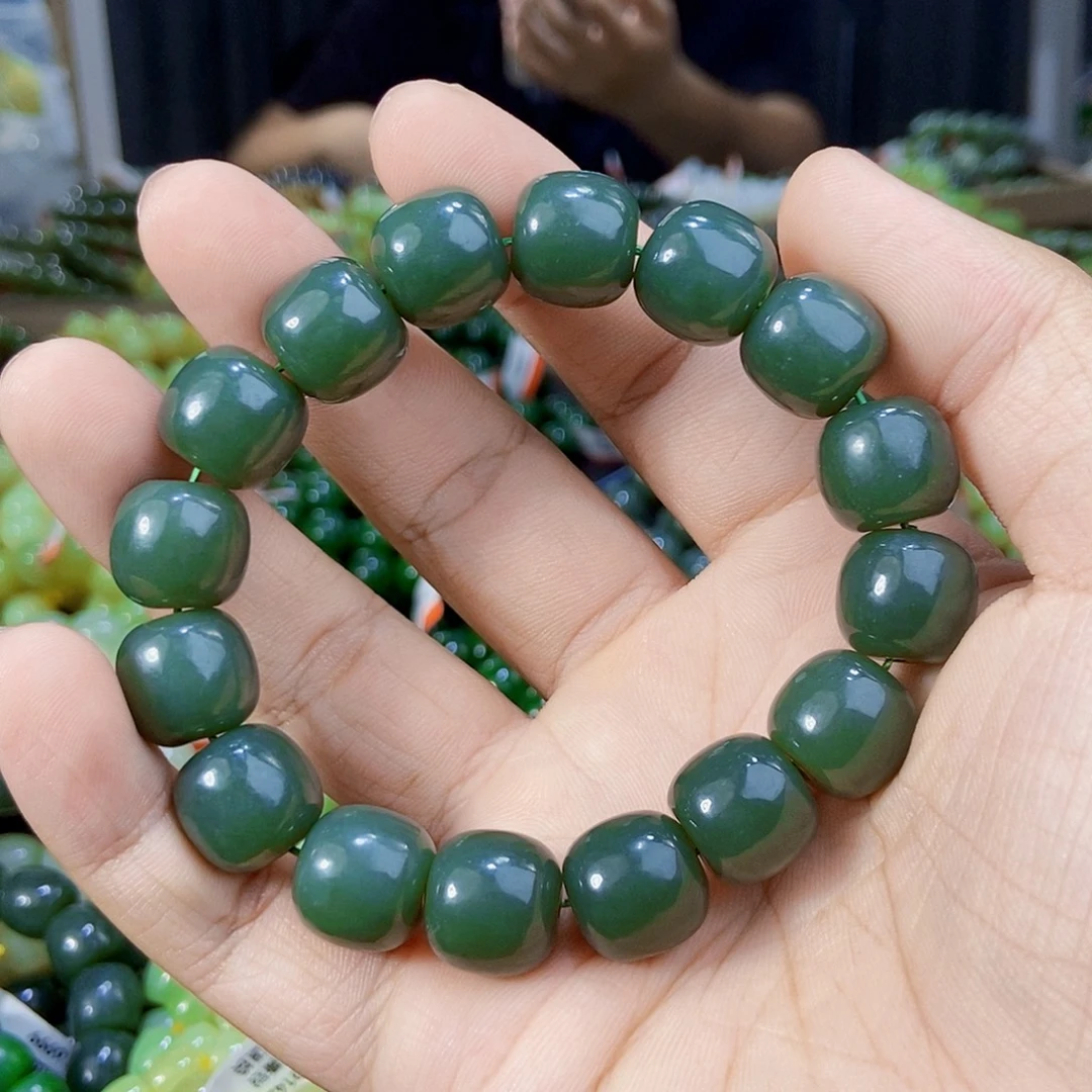 手串未镶嵌和田玉纯天然卡14新疆且末料且末蓝多样性发一