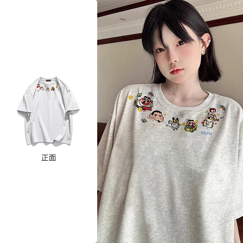 PRPN夏季新款美式国潮短袖T恤时尚小众百搭休闲学生上衣ins#N492