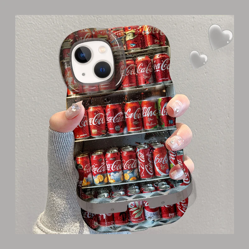 可乐啤酒手机壳适用于苹果16/oppo华为vivo双支架个性流行创意新