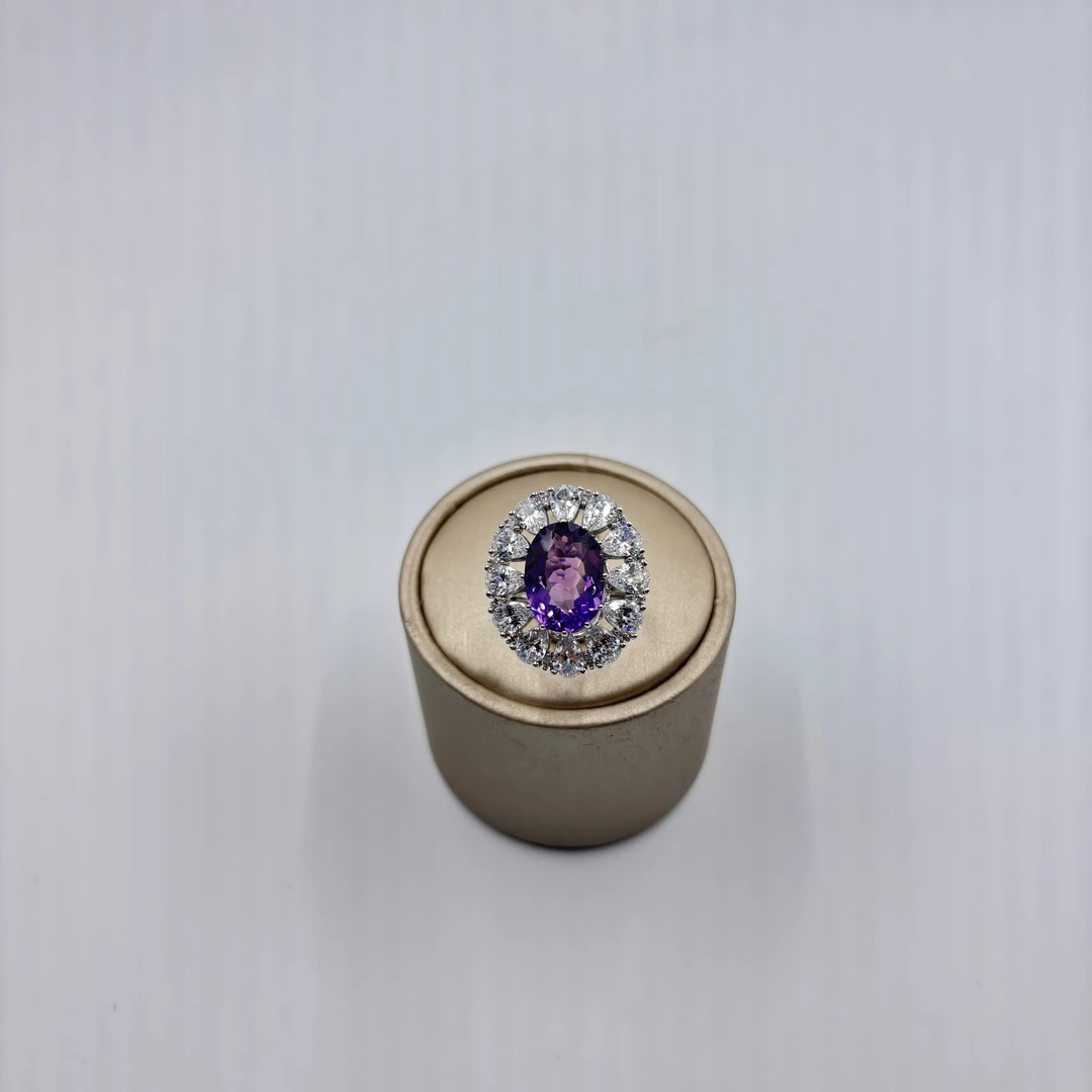 [粉丝专属]天然九紫离火紫水晶戒指 TRSJ017