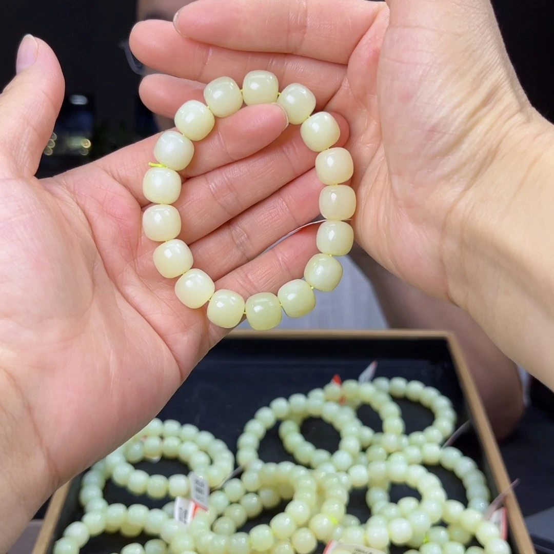 手串未镶嵌和田玉纯天然和田玉新疆若羌黄口料12