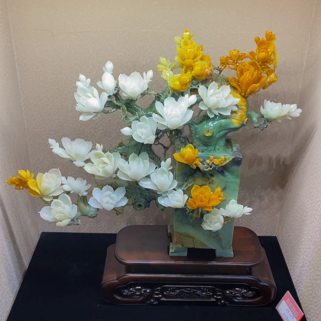 蛇纹石玉未镶嵌摆件