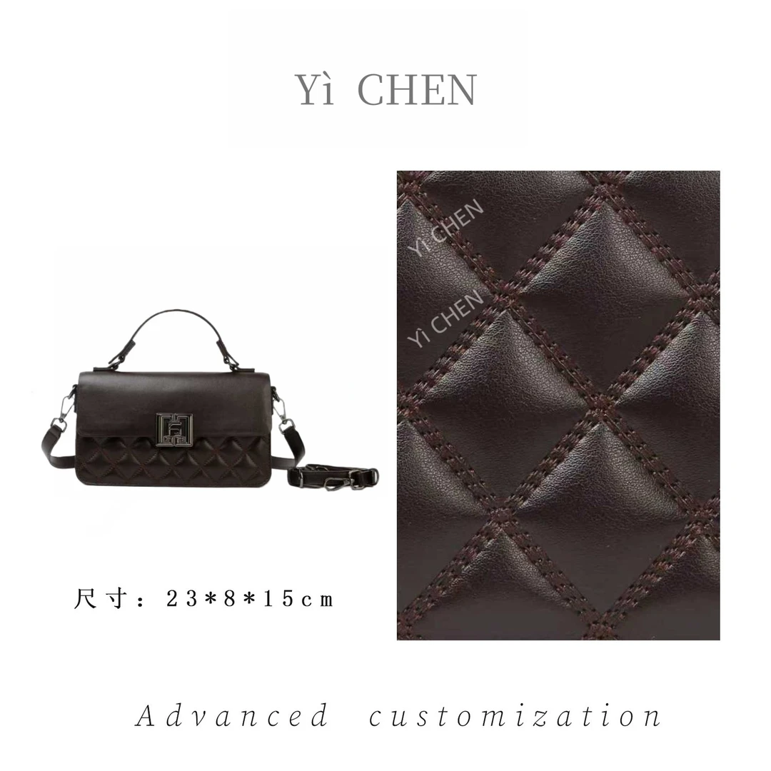 【Yì CHEN】BF-66725-咖啡色 简约时尚女士新款轻奢单肩斜跨包