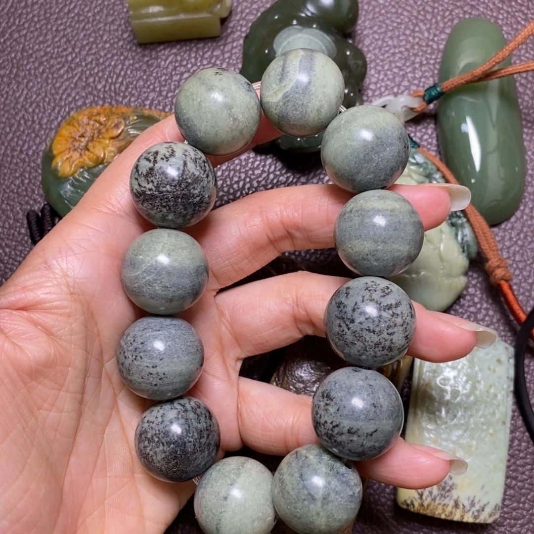 岫岩河磨玉（透闪石质玉）无未镶嵌