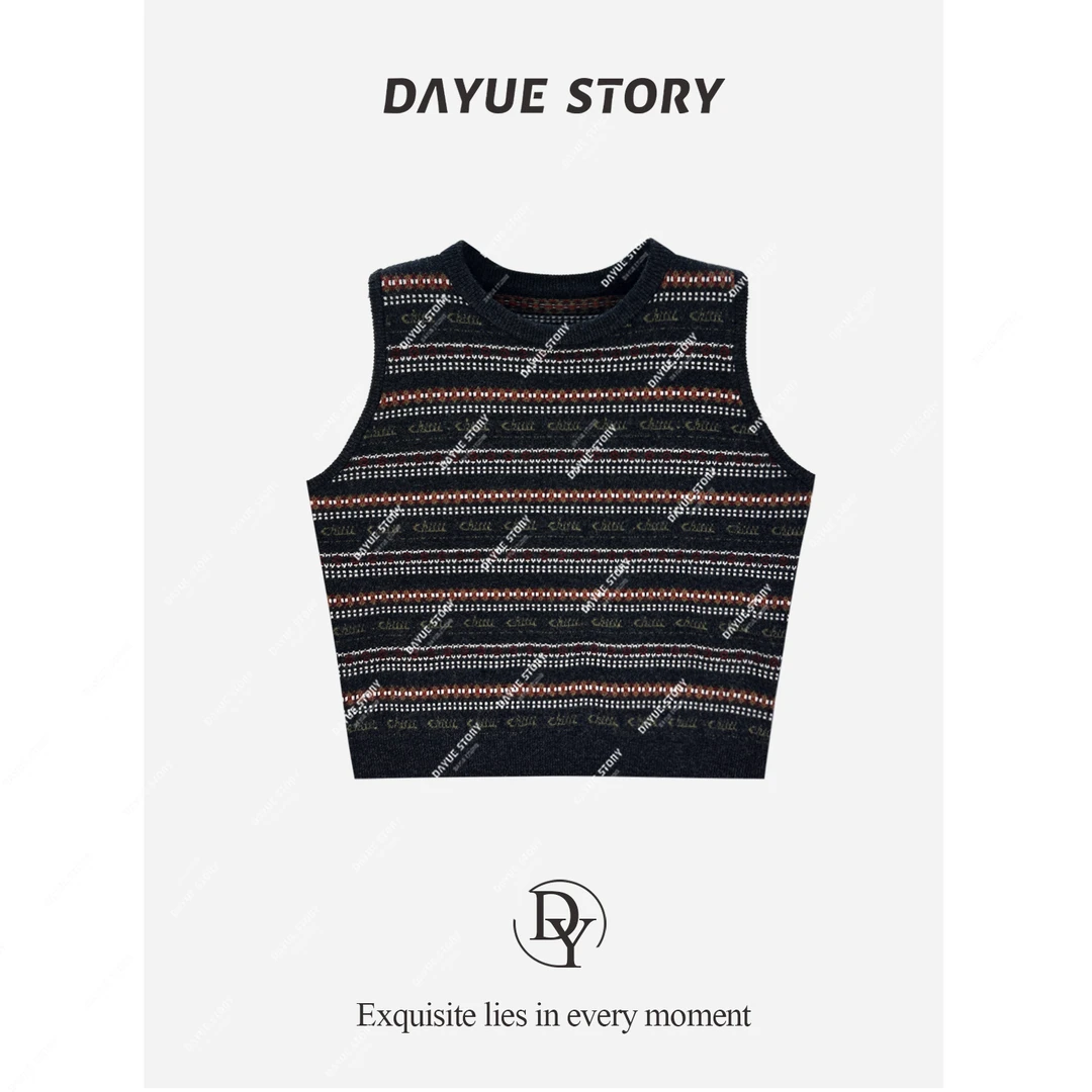DAYUE【艺术系】匠心工艺细腻柔软~26支100绵羊毛时尚百搭针织马甲