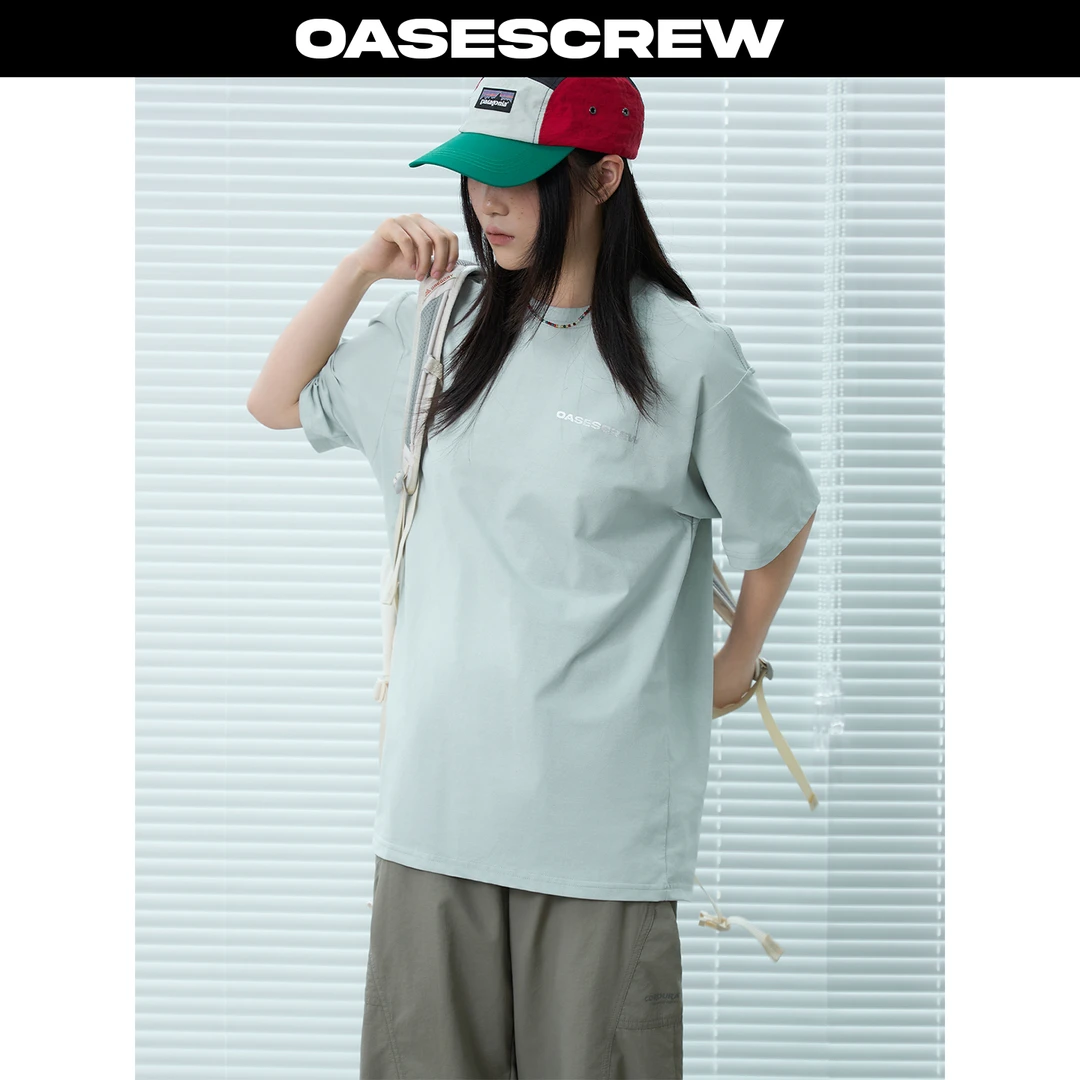 OASESCREW 「open air系列」瞬吸速干水显印花短袖功能性凉感抗皱