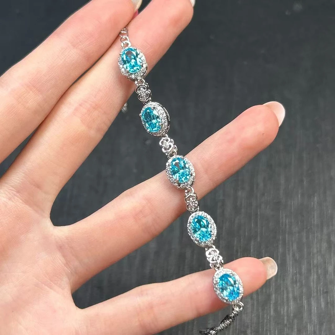 AlusGD-圣玛高订海蓝宝合金合成/培育手链643