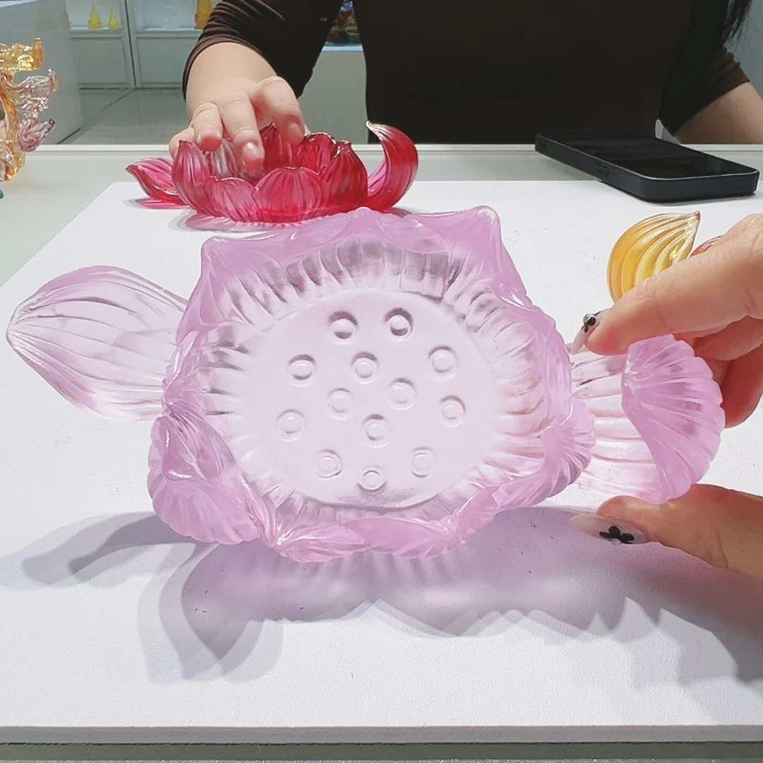 【闪购商品】手工艺品琉璃莲花底座