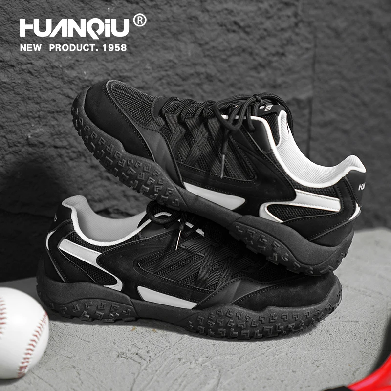 环球黑色赛车鞋男士2025秋季新款流行软底轻便复古百搭休闲登山鞋