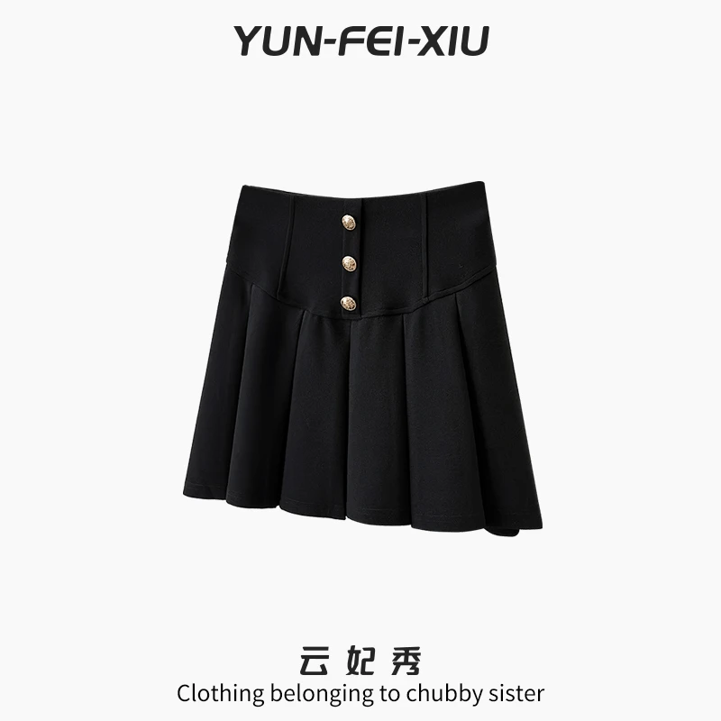 云妃秀大码女装半身裙休闲气质百搭学院风日常时尚显瘦夏23135