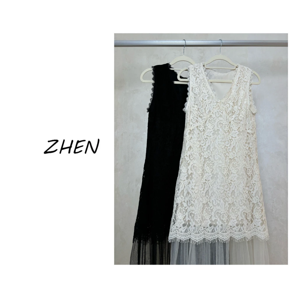 【ZHEN】25K00427 2025新款时尚气质修身显瘦小众设计连衣裙女