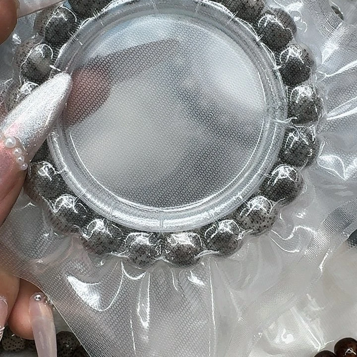 星月菩提手串542尽头黑灰星月菩提11桶单圈