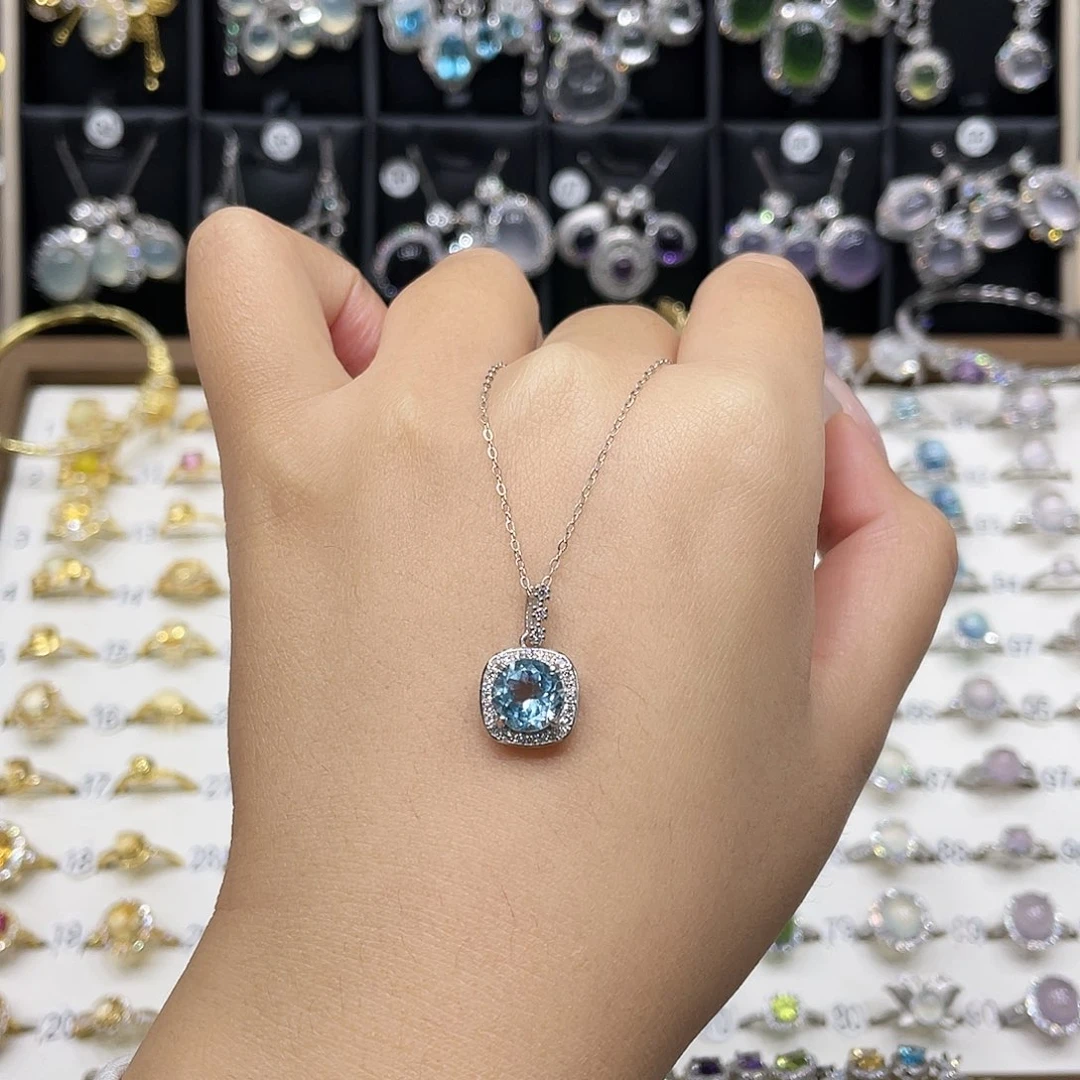 十****戒指托帕石银S925镶嵌