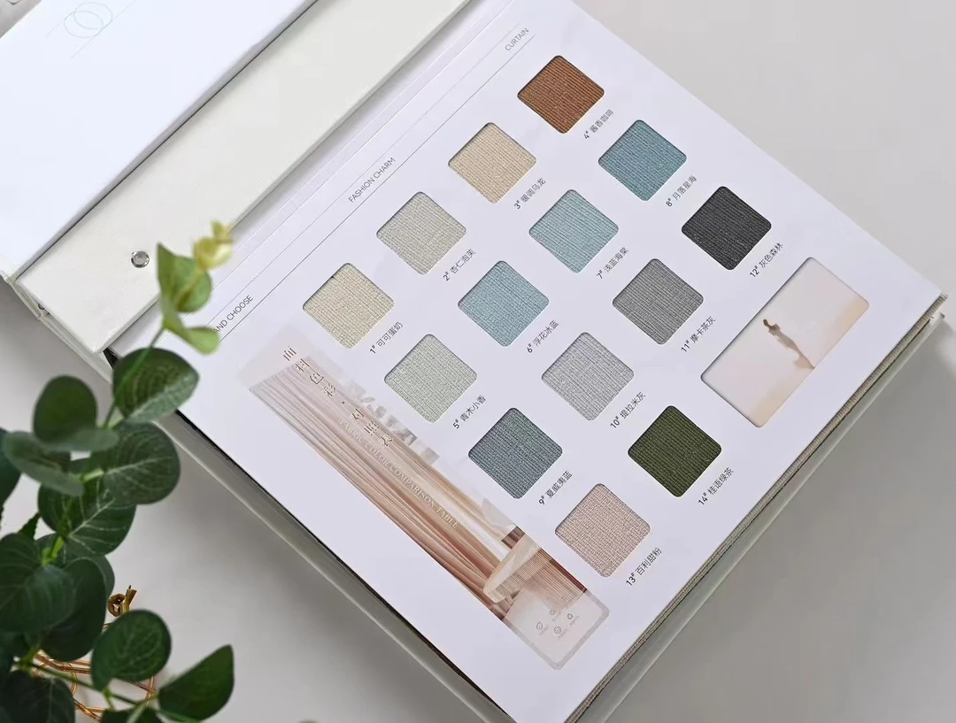 雪绒麻样板窗帘店实体批发布遮光客厅阳台卧室专用