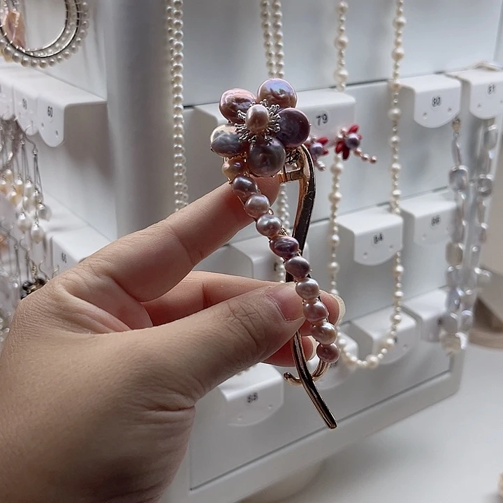 淡水珍珠发夹未镶嵌