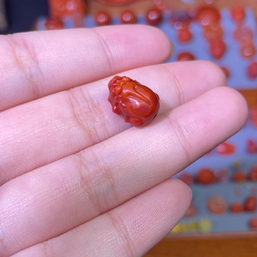 南红玛瑙貔貅卡9.5左右未镶嵌