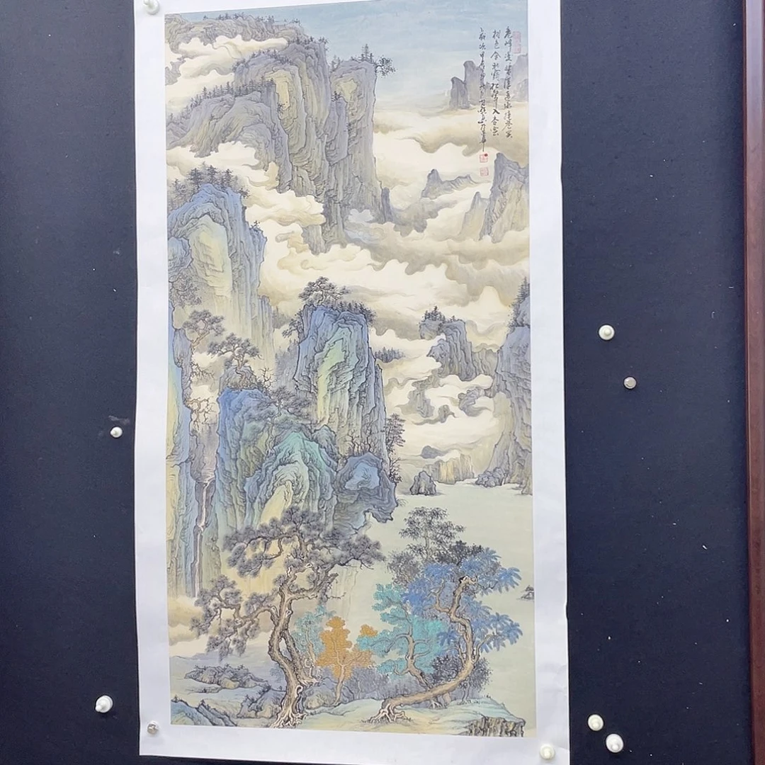 国画手绘国画，山水，画心