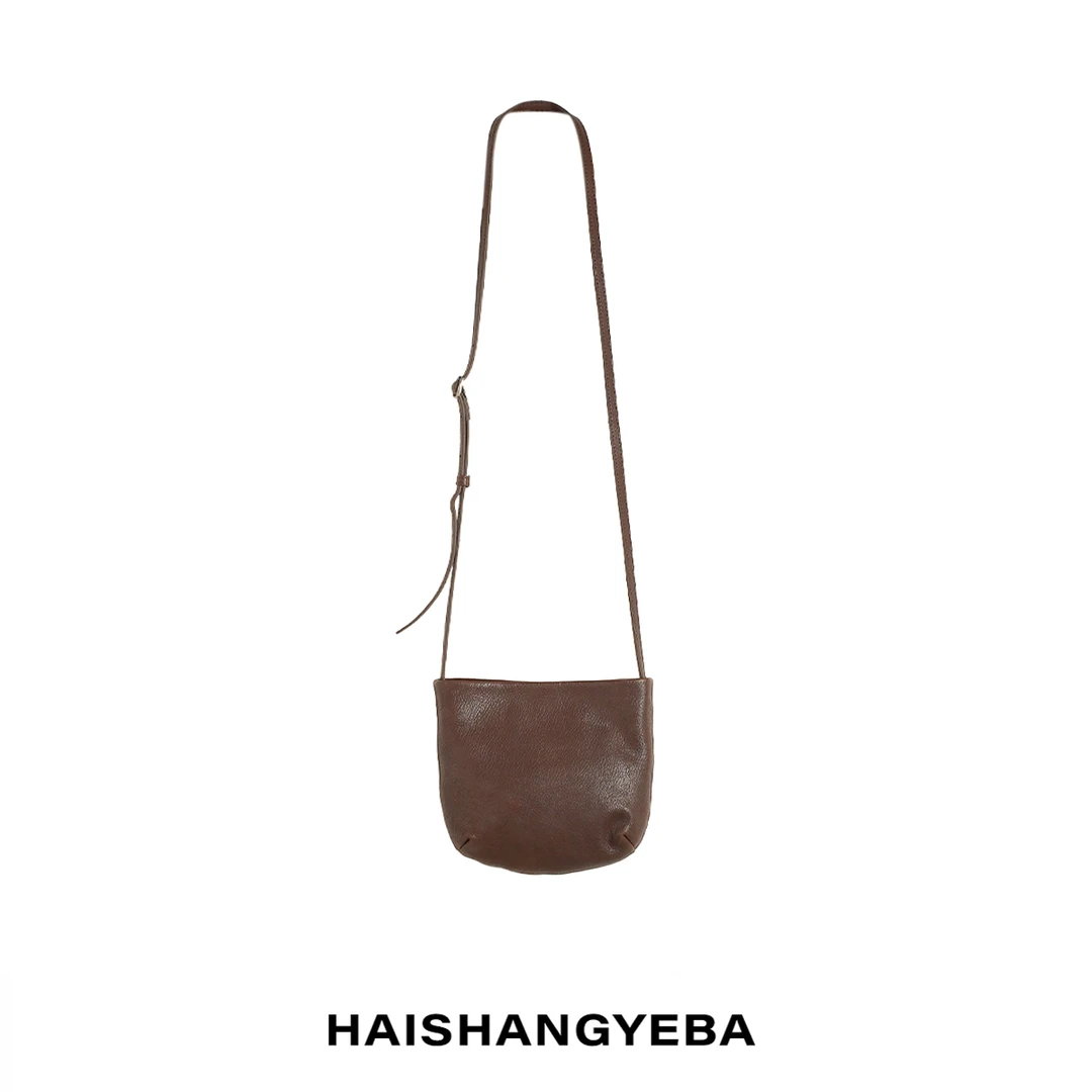 【海上叶爸】新款2025百搭摔纹头层牛皮斜挎包