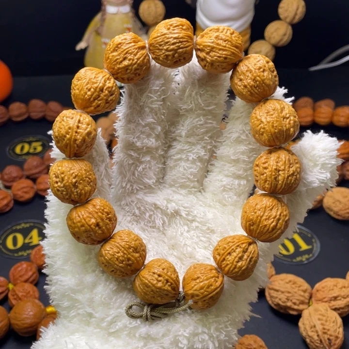 文玩核桃手串密纹粗筋
