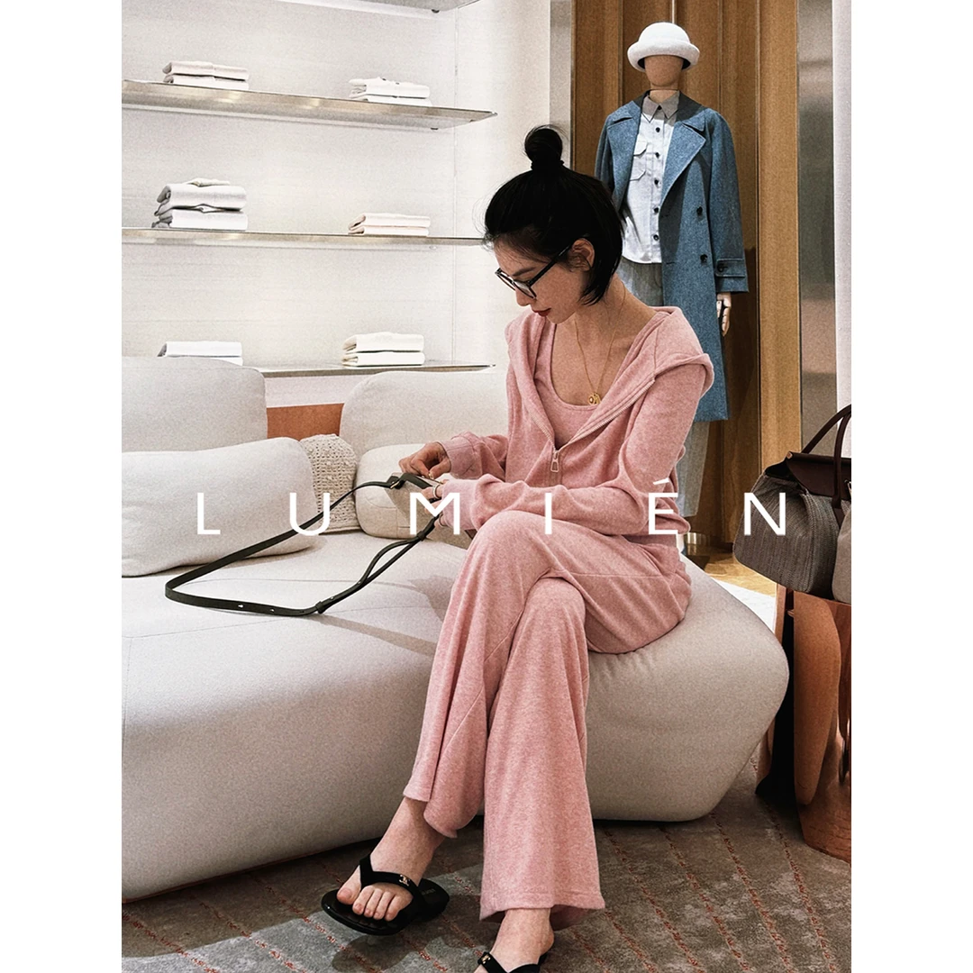 【LUMIEN 新品】“慵懒假日”粉色软糯慵懒休闲套装LX5CZB008