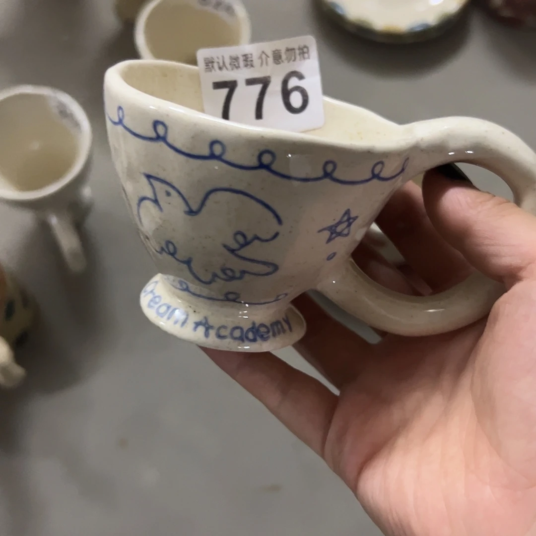 搪瓷微瑕飞鸽杯子一个776