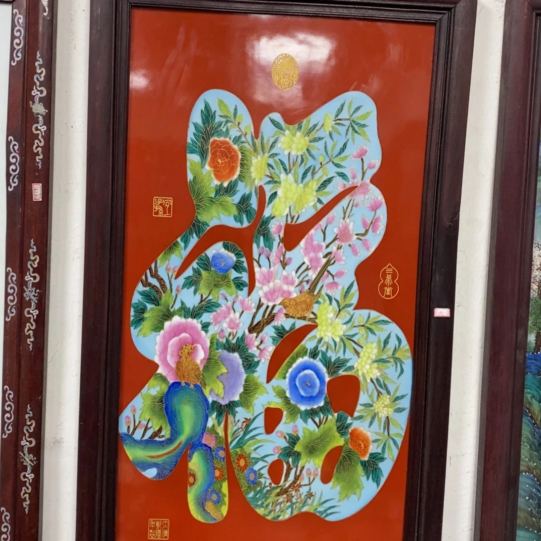 瓷90*52*1景德镇瓷板画柴窑烧制