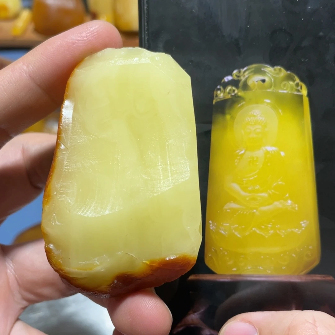 定制蜜蜡未镶嵌阿弥陀佛，八大守护神，关公，龙凤等等，百搭题材