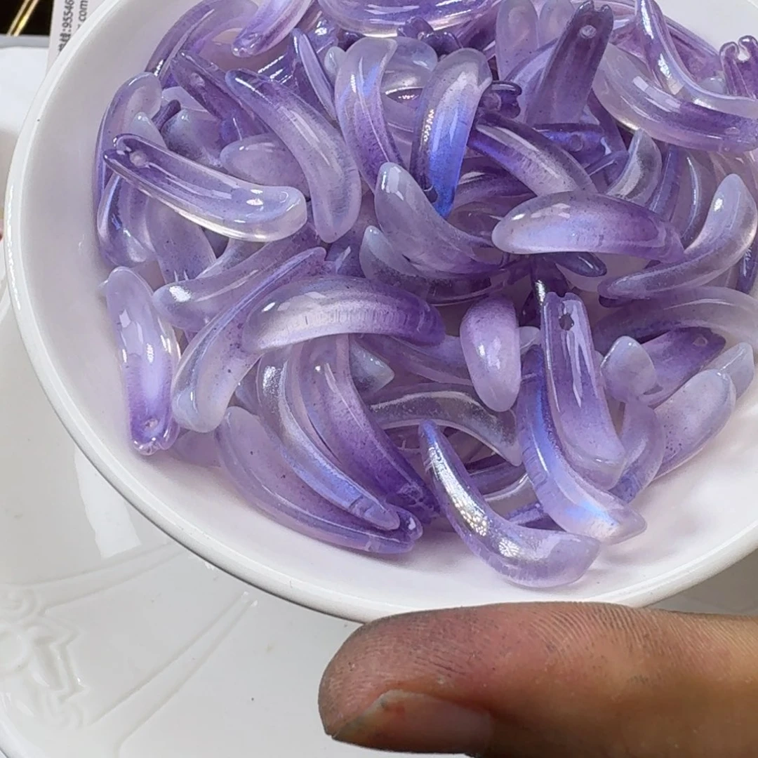 玻璃55号菊花有色点一百个
