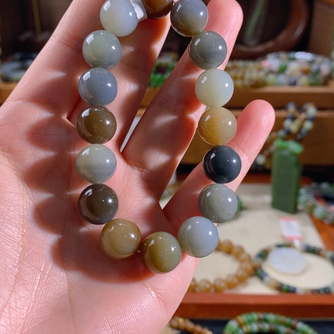 和田玉未镶嵌手链卡12