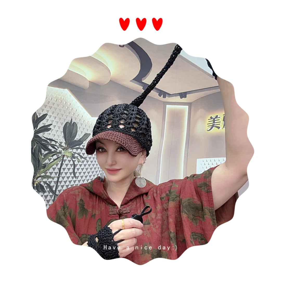 美雅家原创纯手工极简风鸭舌帽帽子平檐中国风夏季透气清爽地主帽