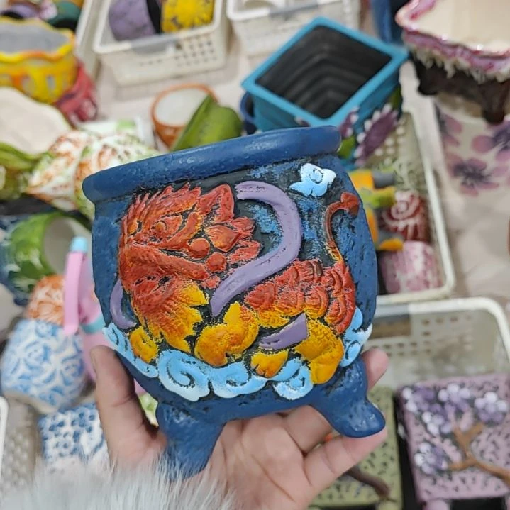 红陶吸水透气的白陶花盆凑满12发货