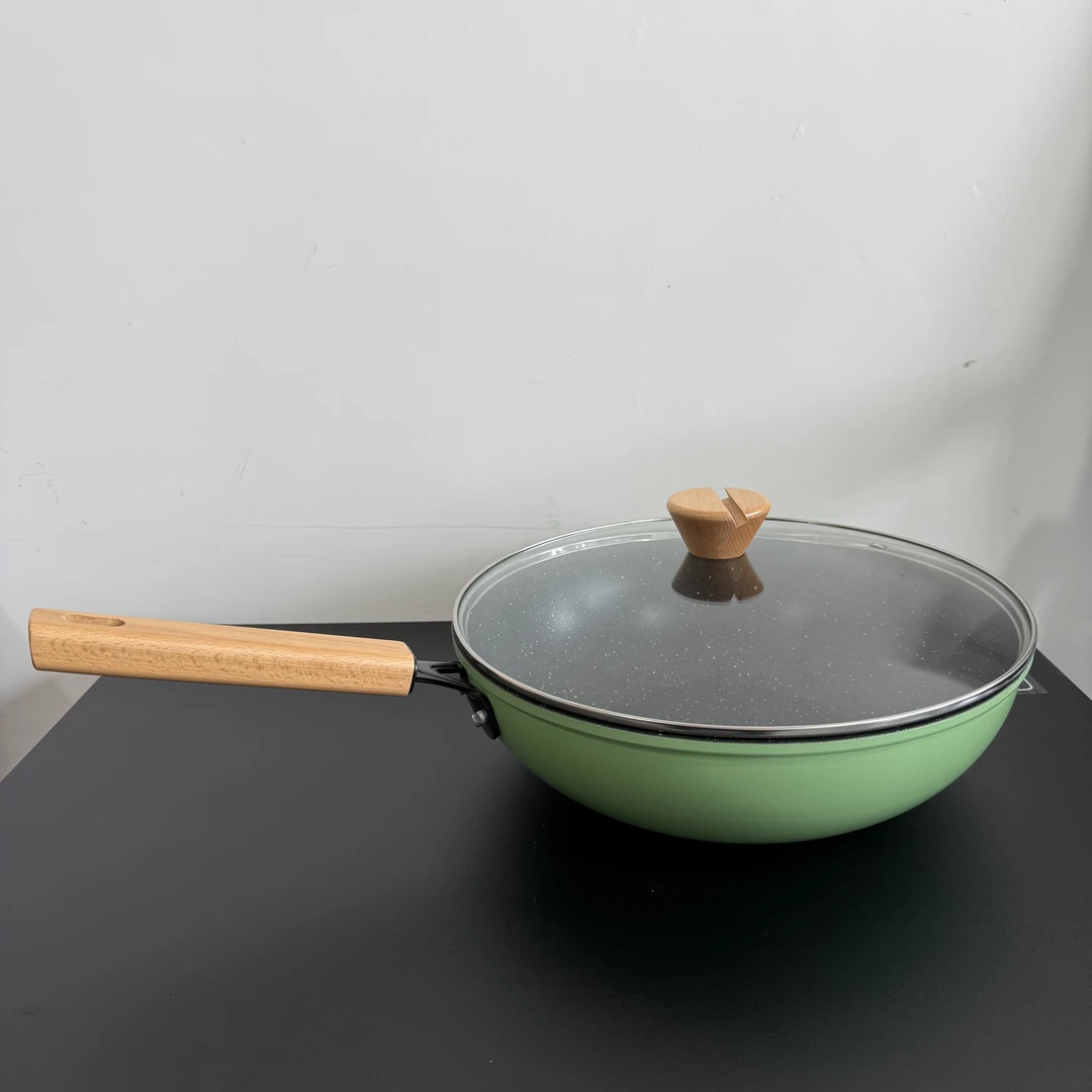 Xan绿色炒锅有盖（绿色炒锅带盖）