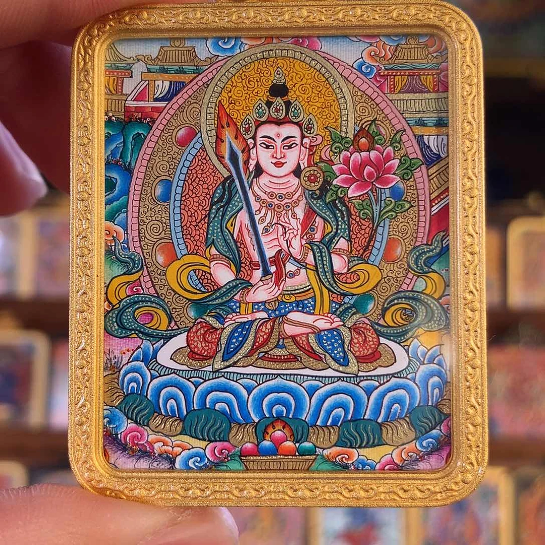 *****吊坠热贡纯手绘唐卡虚空