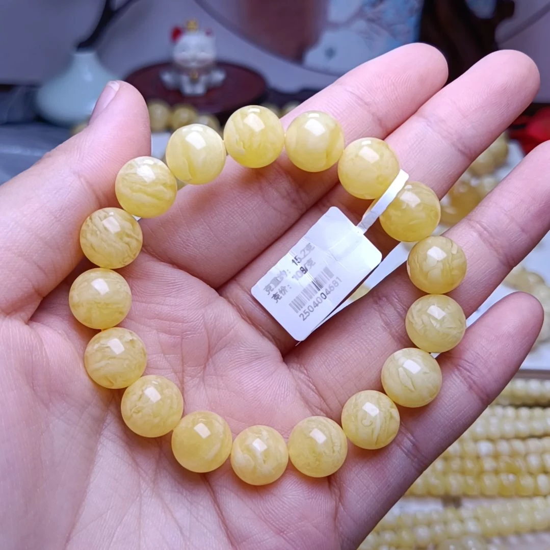 【闪购商品】未镶嵌蜜蜡手串11加圆珠手串