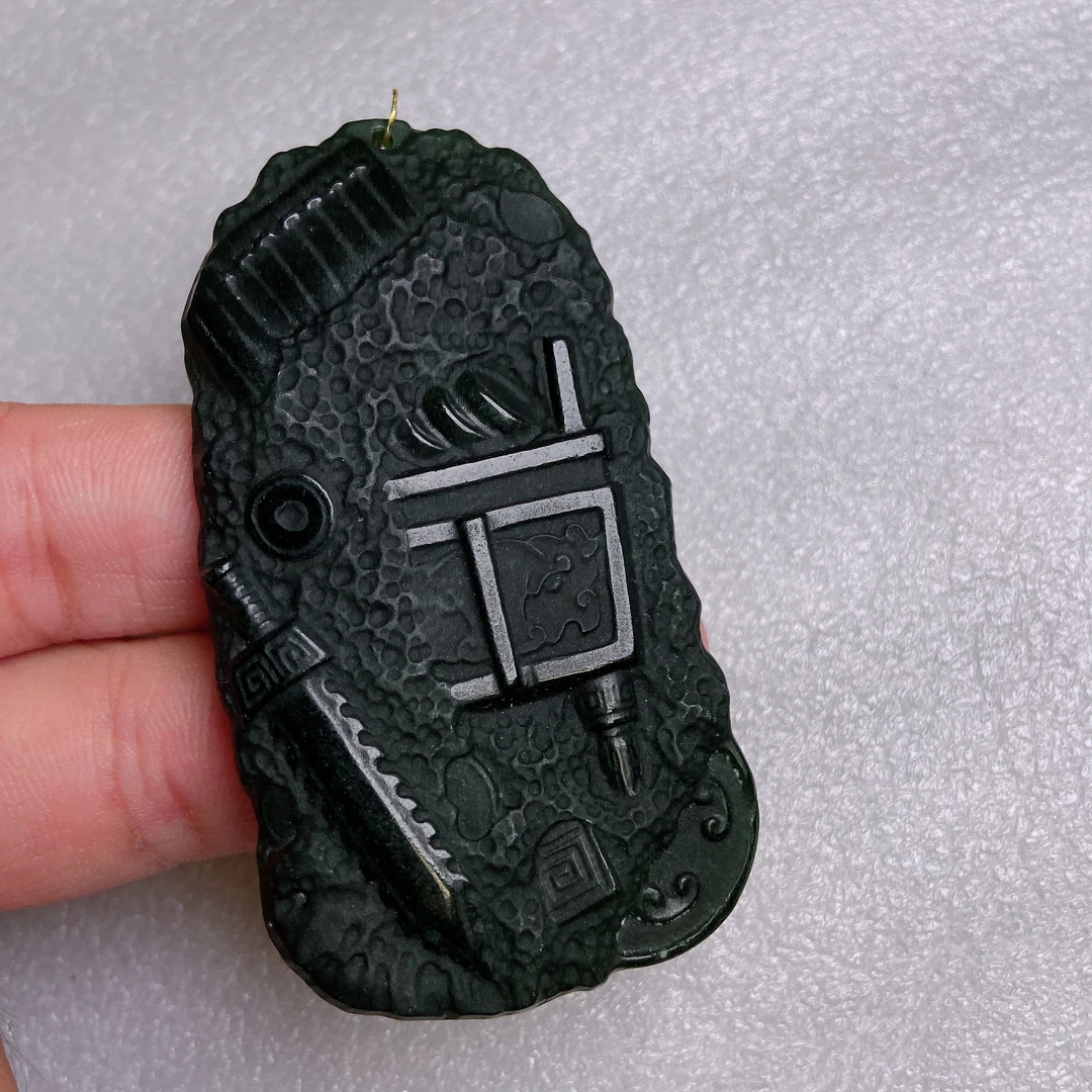 天然缅料a货 钢琴黑243