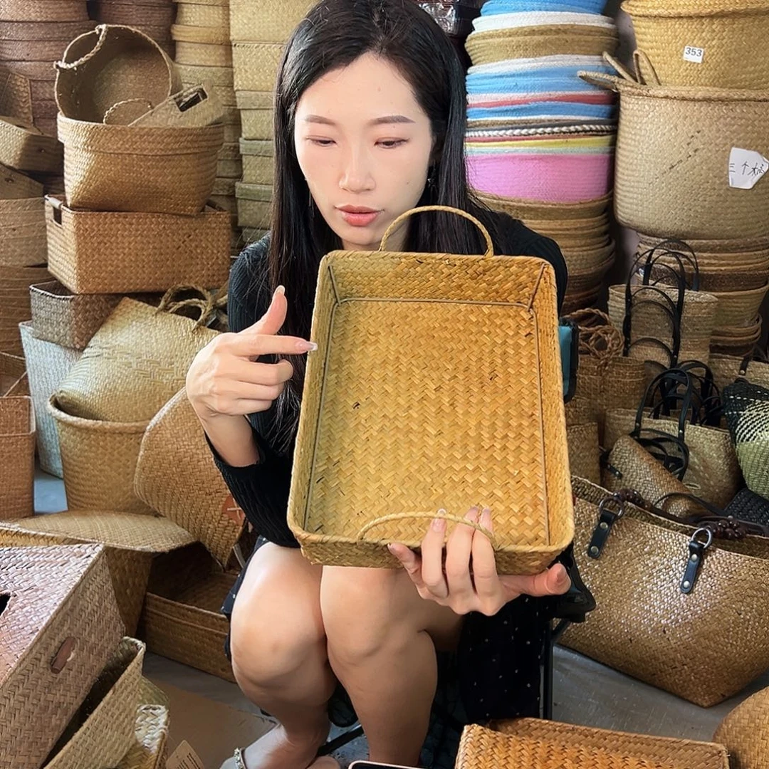 草编草编包/草编收纳盒微瑕疵