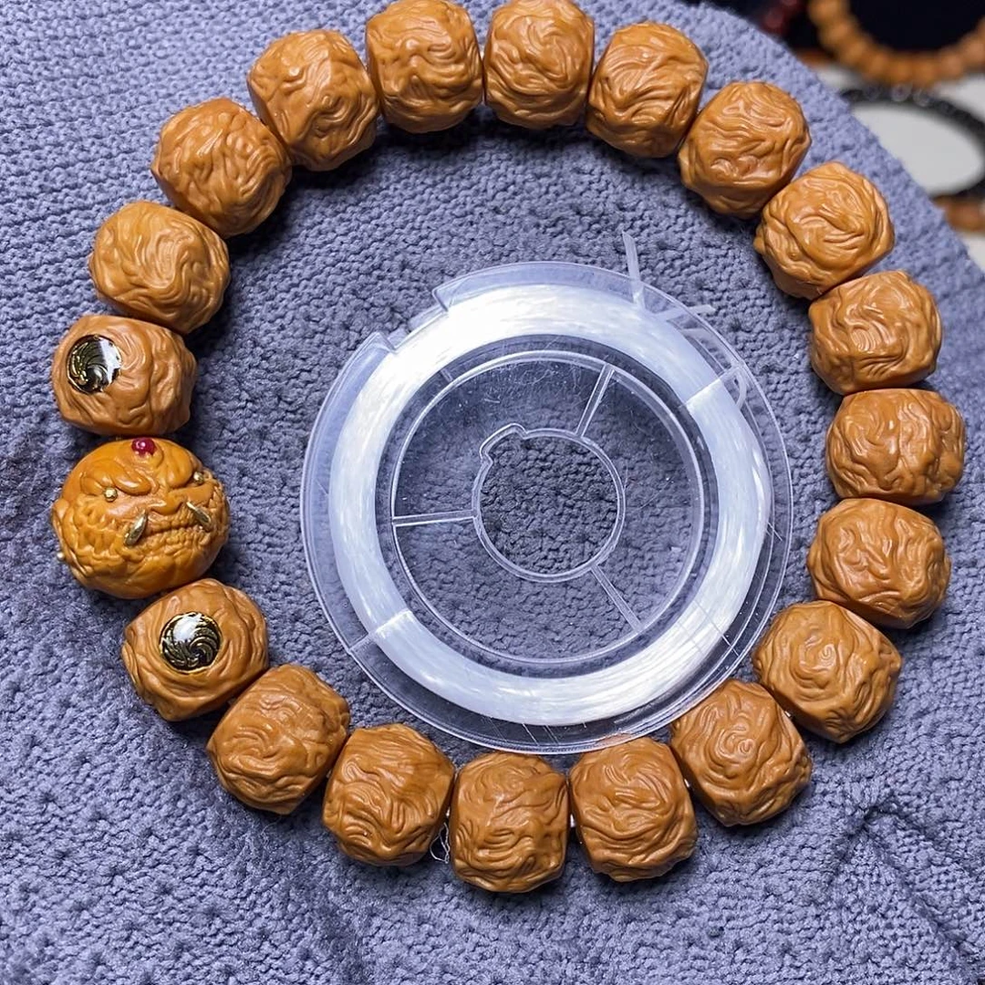 手串猴头核桃恶僧精工龙蛇之变尺寸13+全品聚宝盆