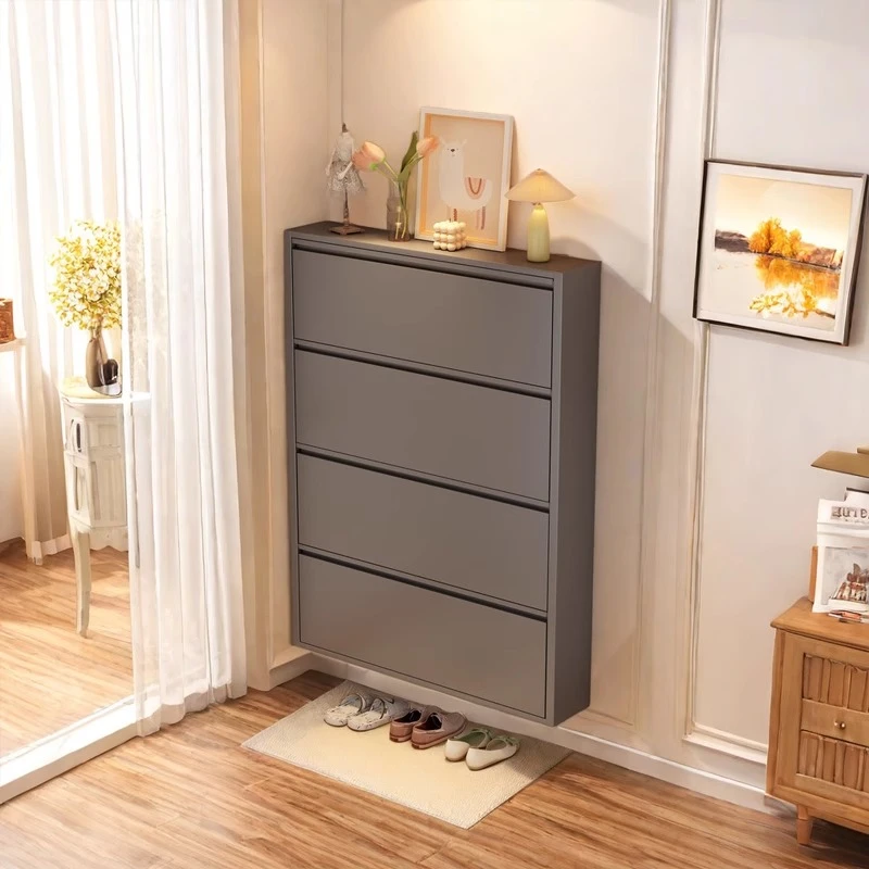 超薄鞋柜家用门口室内收纳玄关柜一体现代简约入户窄款翻斗式鞋架