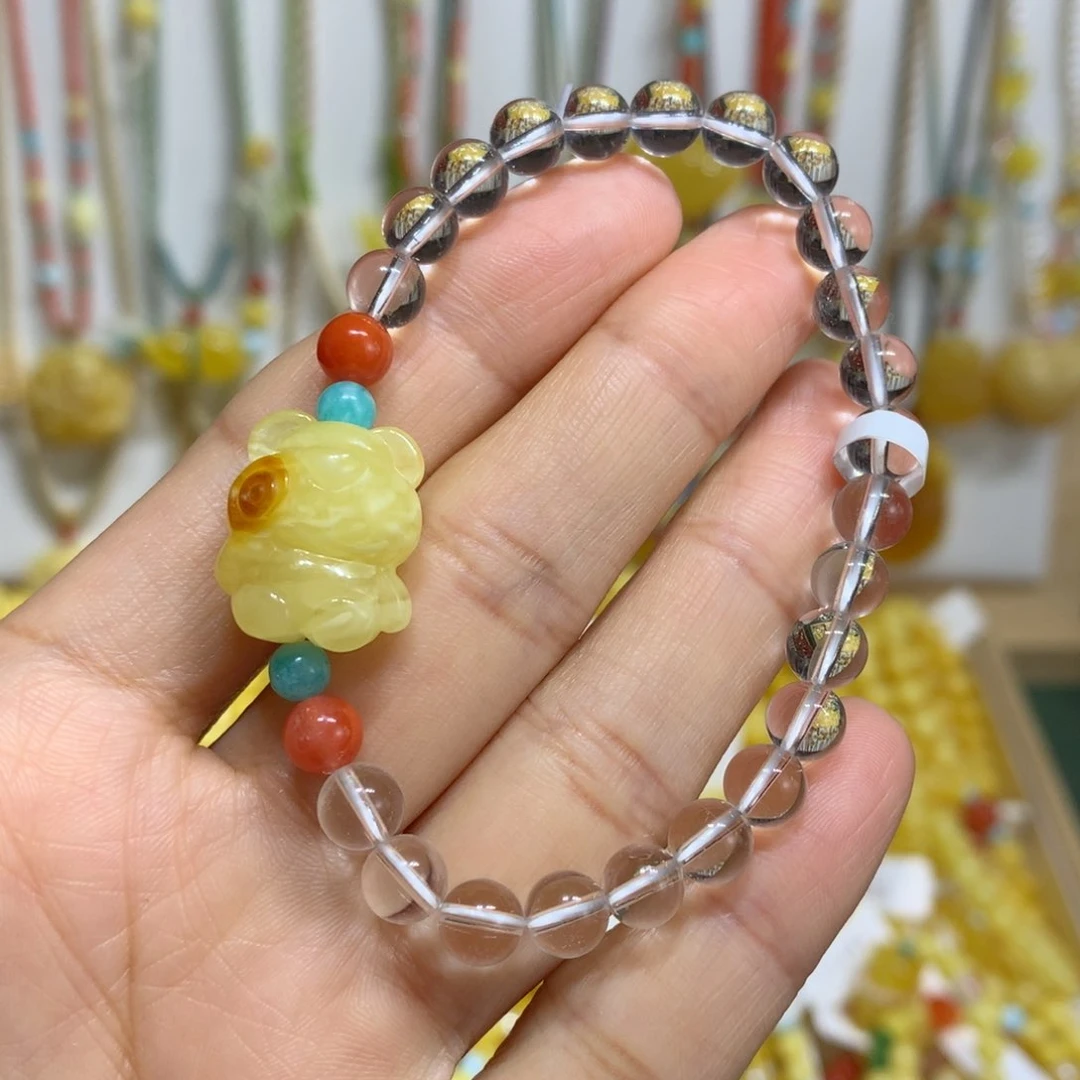 蜜蜡手链未镶嵌6mm尺寸