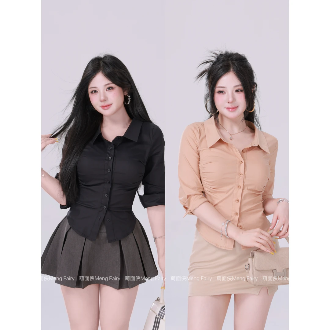 11.3清清萌面侠【安妮罗曼史】65棉衬衫高腰半裙6172M6198M4959