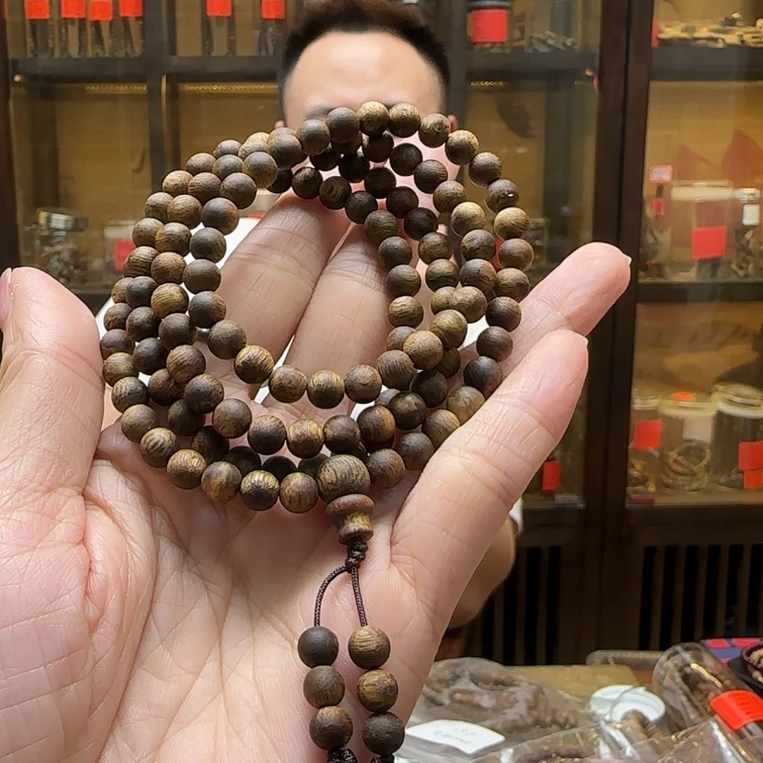 手串沉香17棋楠6mm108多圈圆珠 g+多样性发一串