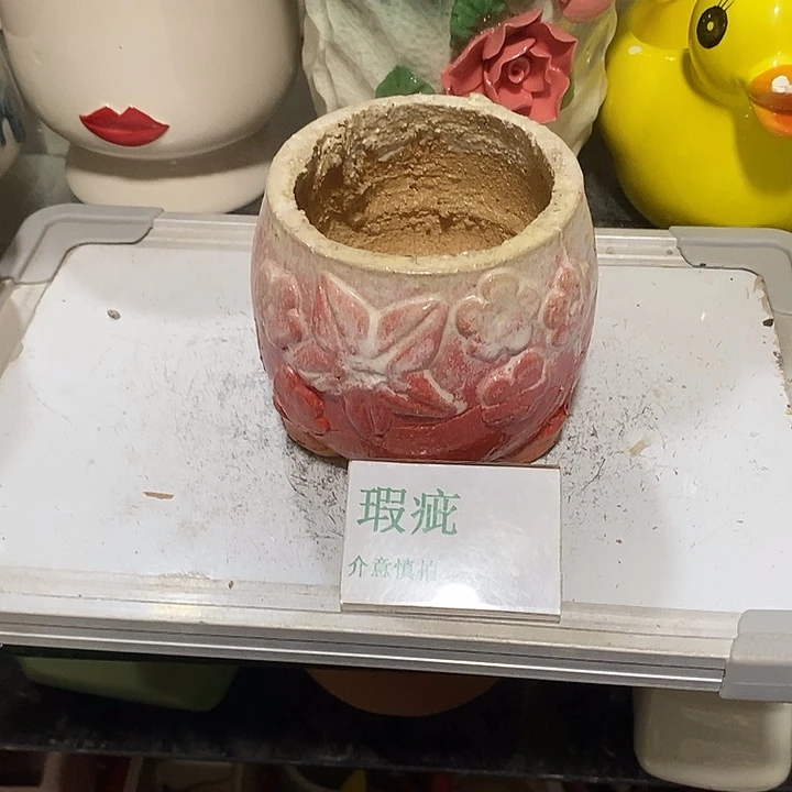 紫砂花盆多肉植物盆瑕疵有孔