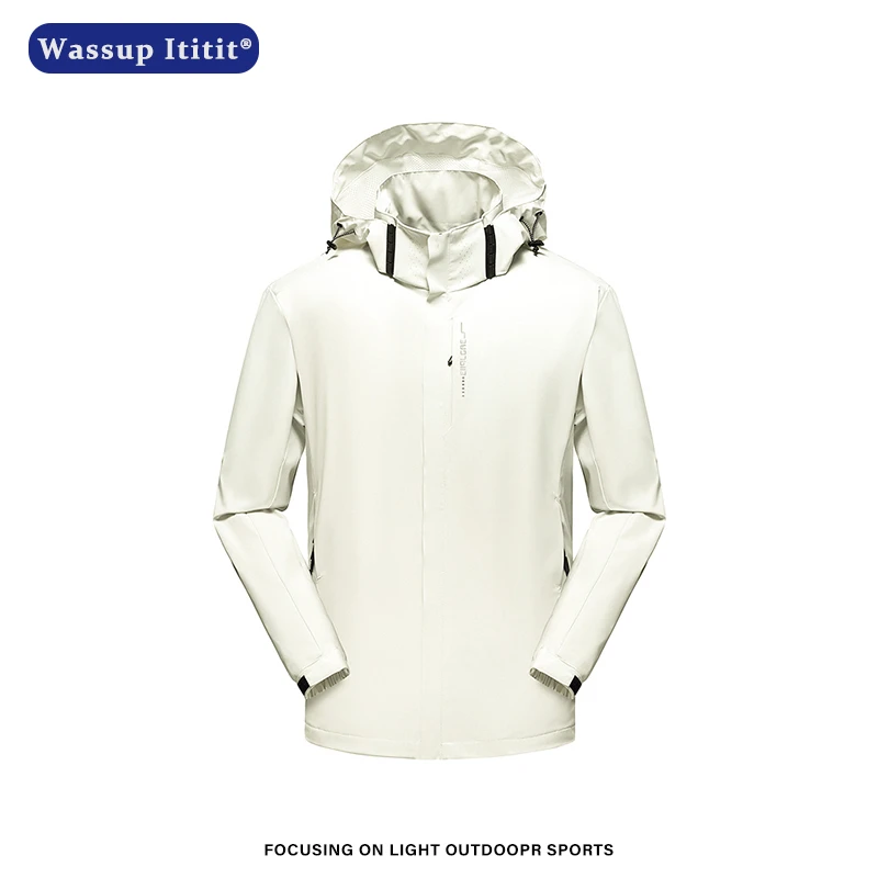 WASUUP ITITIT男士休闲百搭防风防水冲锋衣春秋户外时尚潮流款式