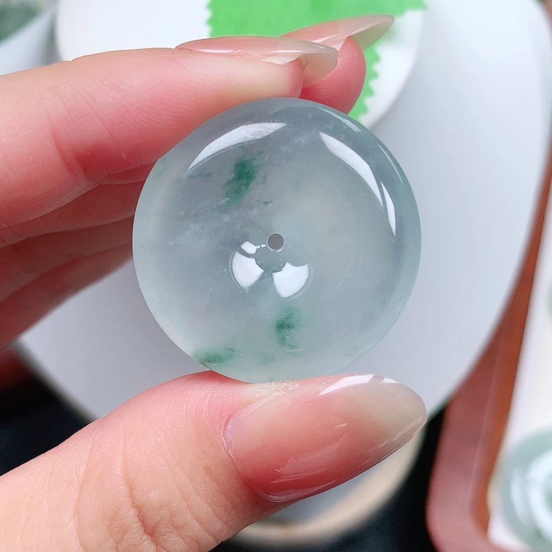 翡翠未镶嵌颈饰平安29.6-6.4