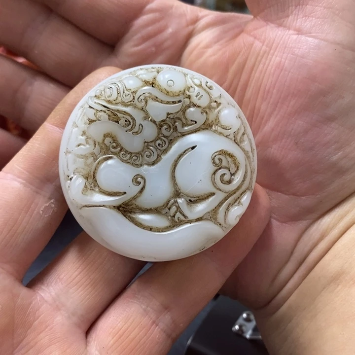 白玉菩提吊坠摆件