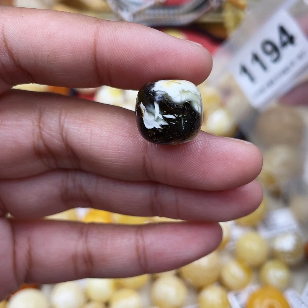 蜜蜡未镶嵌珠宝奇石小坑15奥利奥