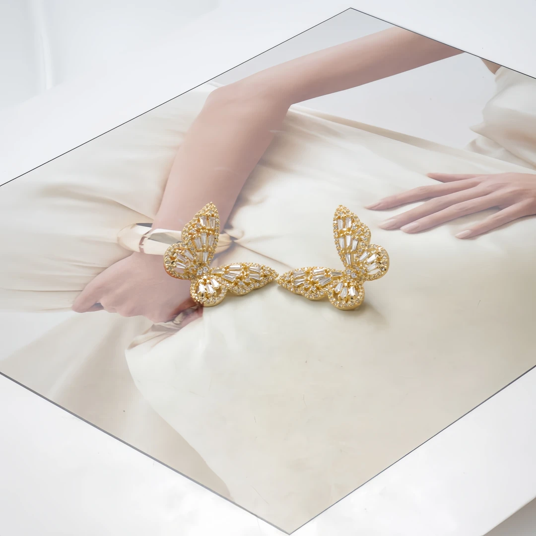 铜合金仿水晶耳饰 耳环9257