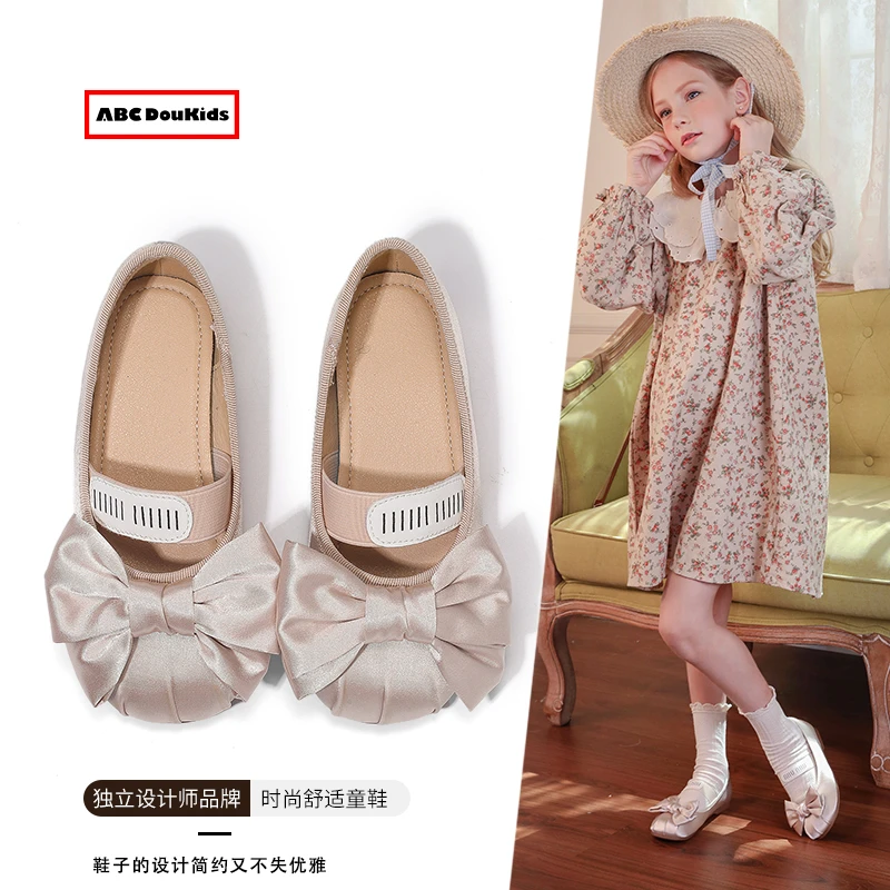 ABC Doukids女童芭蕾舞鞋 2025新款公主风小女孩单鞋软底百搭鞋子