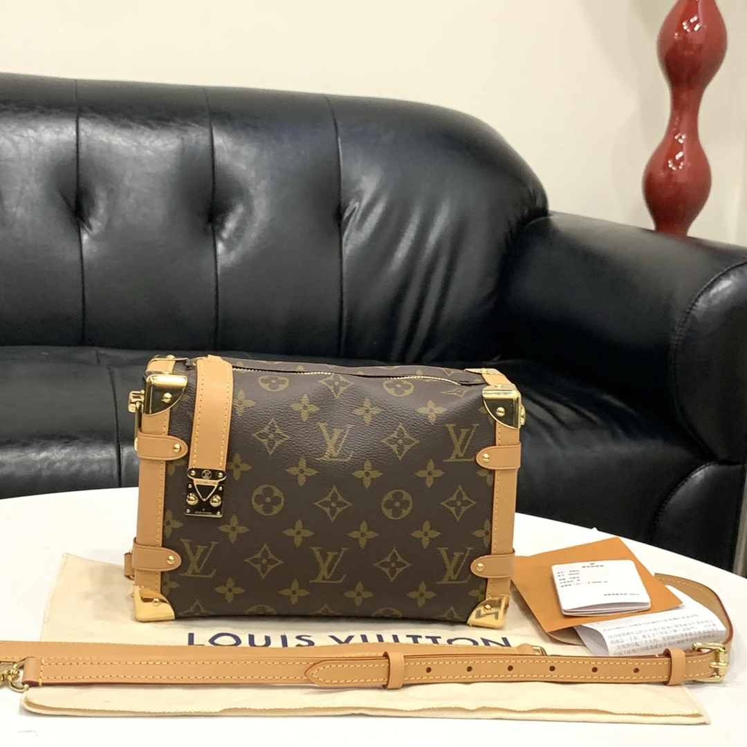 99新 LouisVuitton/路易威登 老花谷爱凌side trunk中号