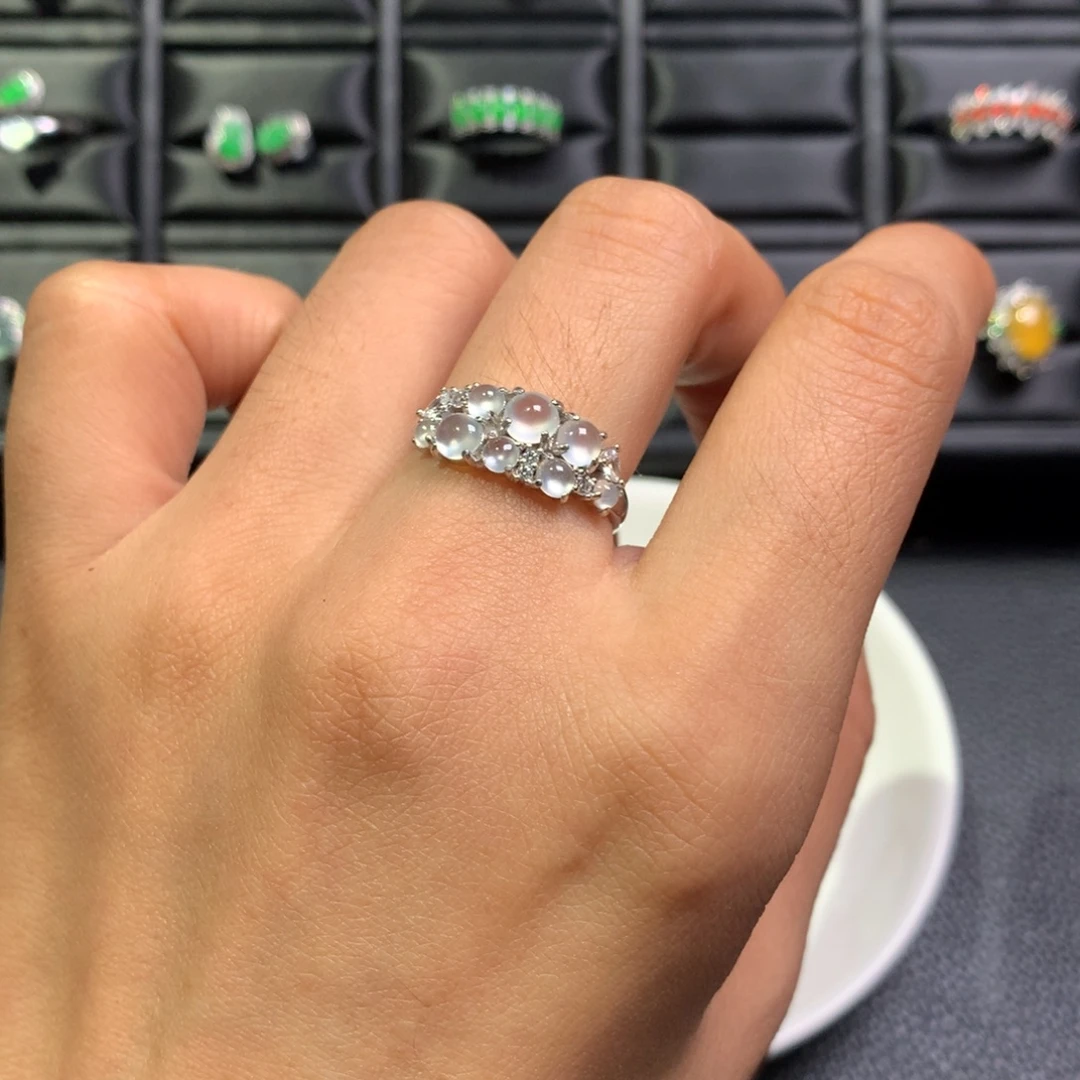 翡翠银S925镶嵌戒指